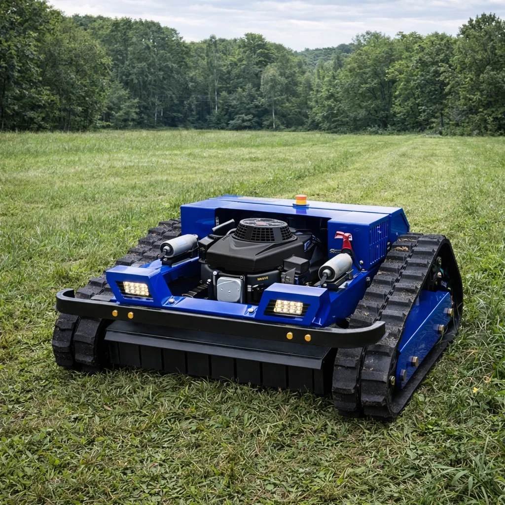 

Новая газонокосилка промышленного класса с дистанционным управлением, самоходная, для любых типов местности и склонов, от китайского производителя, по оптовой цене