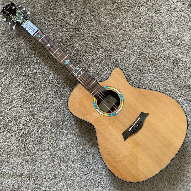 

H396 41'Solid Top Acousitc Guitar Cornus from China Spruce with Mahogany Custom Inlay 20 FRETS on Rosewood Fingerboard New