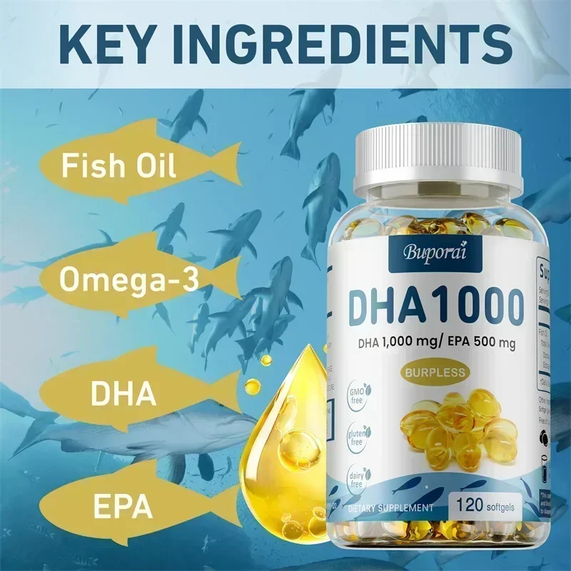 

High IQ Brain Booster Supplement - Promotes Joint, Heart and Skin Health, Supports Cognitive Function and Boosts Immunity