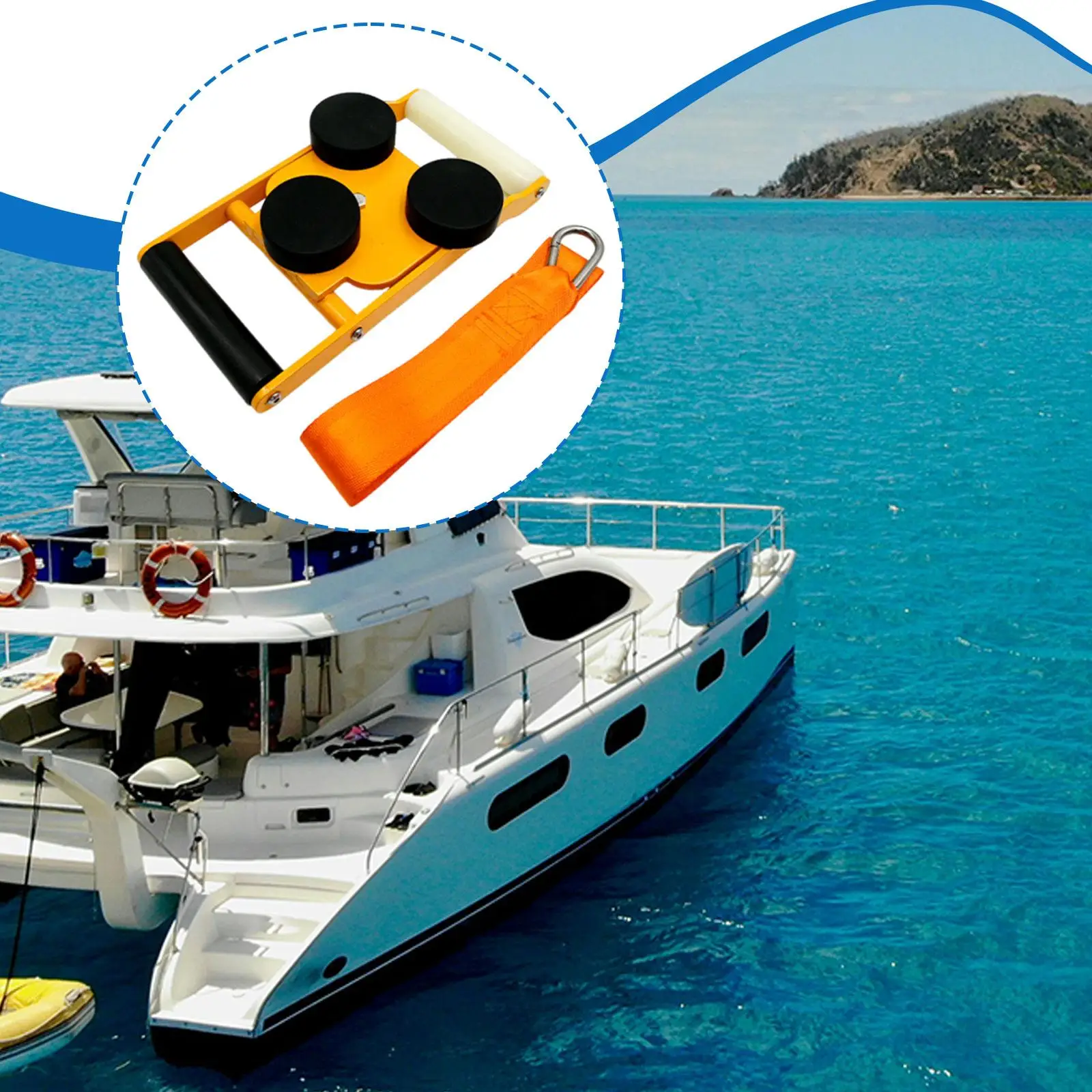 

Ladder Magnet Portable Waterproof High Performance Boat Ladder Fixer for Sailing Outdoors Docking Anchoring Boating