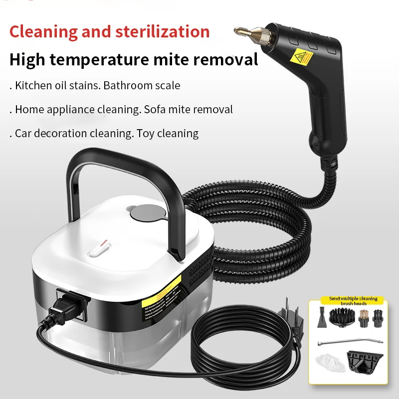 1500W High Pressure and Temperature Handhled Steam Cleaner Commercial Household Air Conditioner Kitchen Hood Car Jet Washer