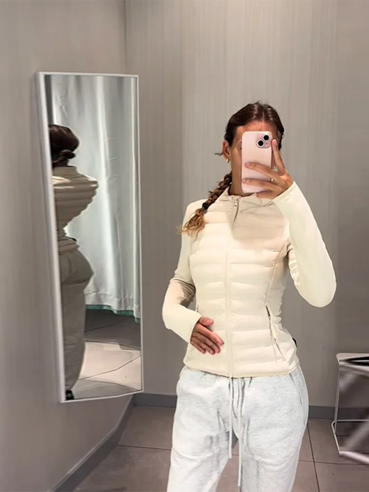 Light and Thin Down Cotton Coat for Women 2025 New Thin Design Windproof Warm Autumn Winter Cotton Jacket Outdoor Sports Jacket