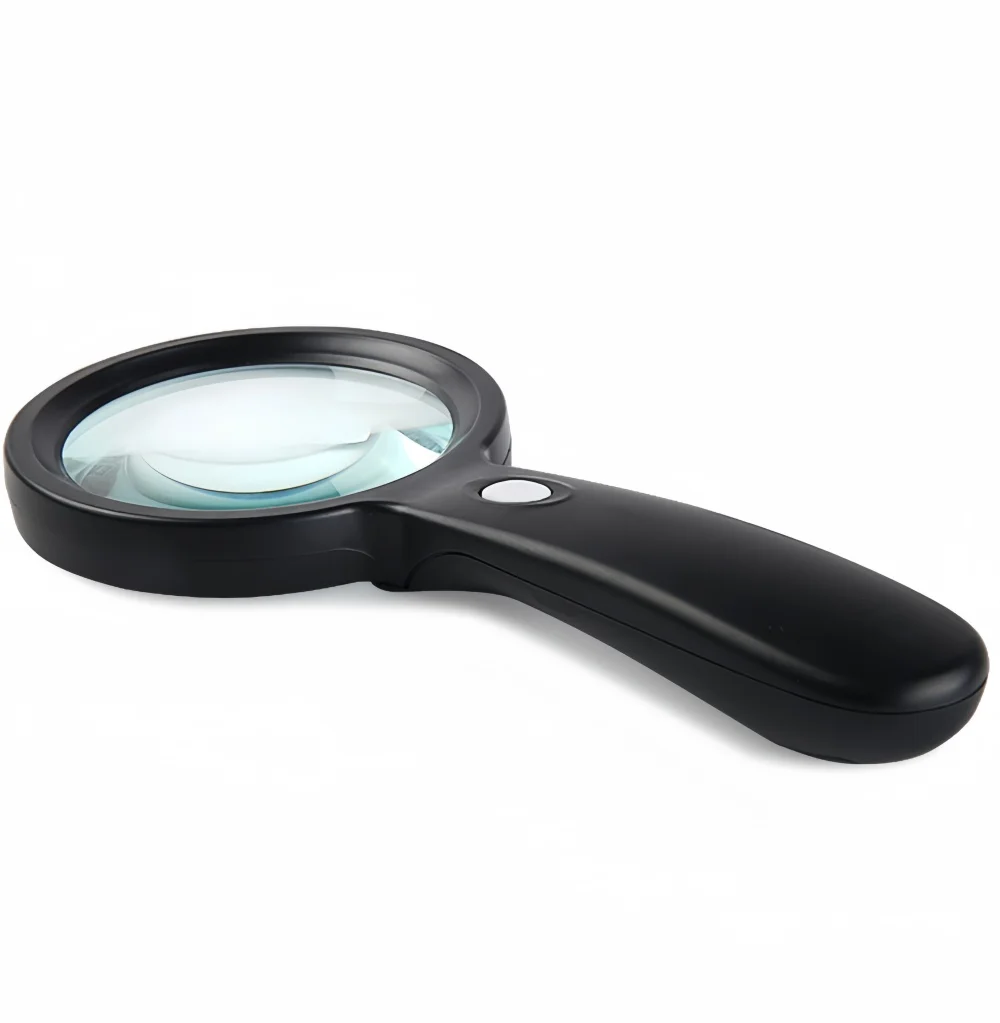 10X Handheld Large Magnifying Glass 12 LED Illuminated Lighted Magnifier