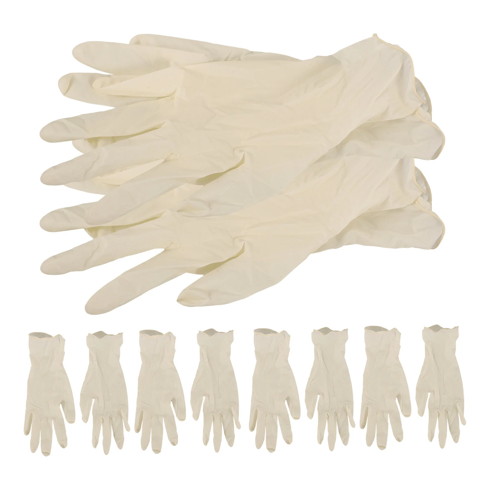 

20pcs Disposable Latex Gloves Food Safe Small Size Elastic Gloves Multi Function Cleaning Kitchen Mittens
