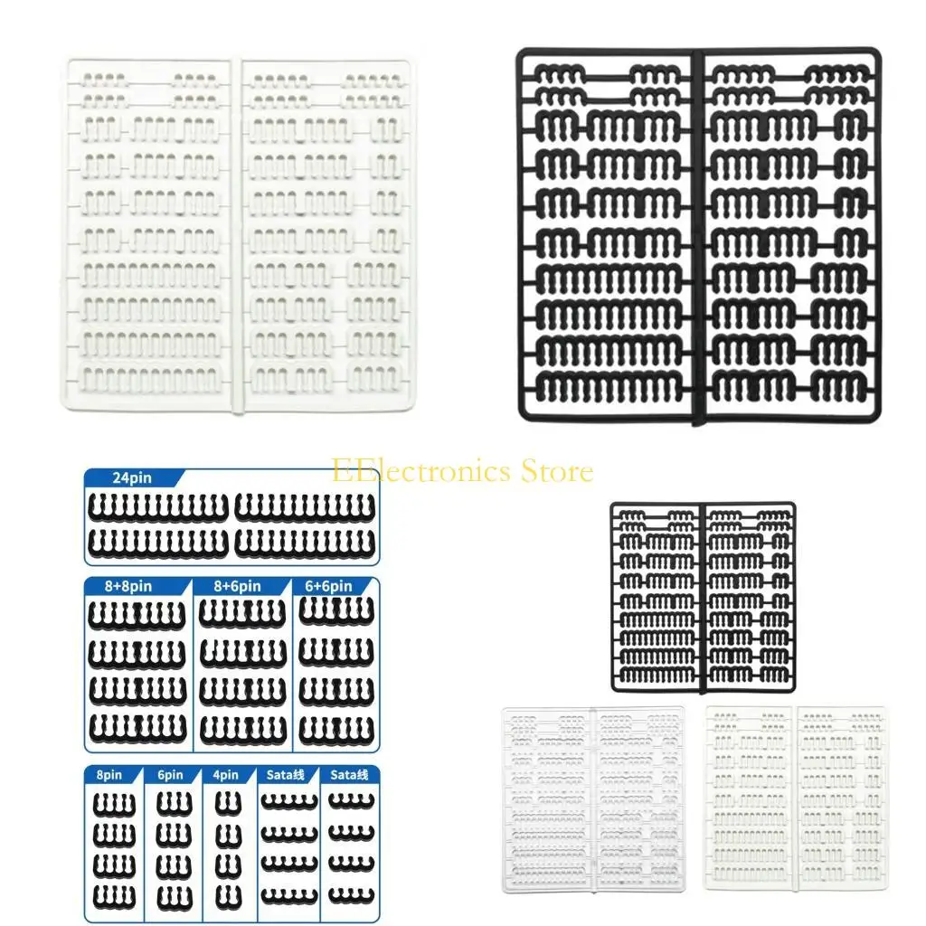 B03C 36pcs Cable Combs Wires Clips Set For Customizable And Workstations Gpu Cable Holder