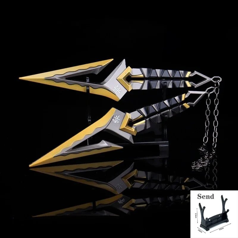 16 cm/6,29 zoll Valorant Nahkampf Messer Kuronami Keine Yaiba Paarung Metall Spielzeug Schwert Figur Waffe Modell Alle Metall handwerk Tisch Ornament