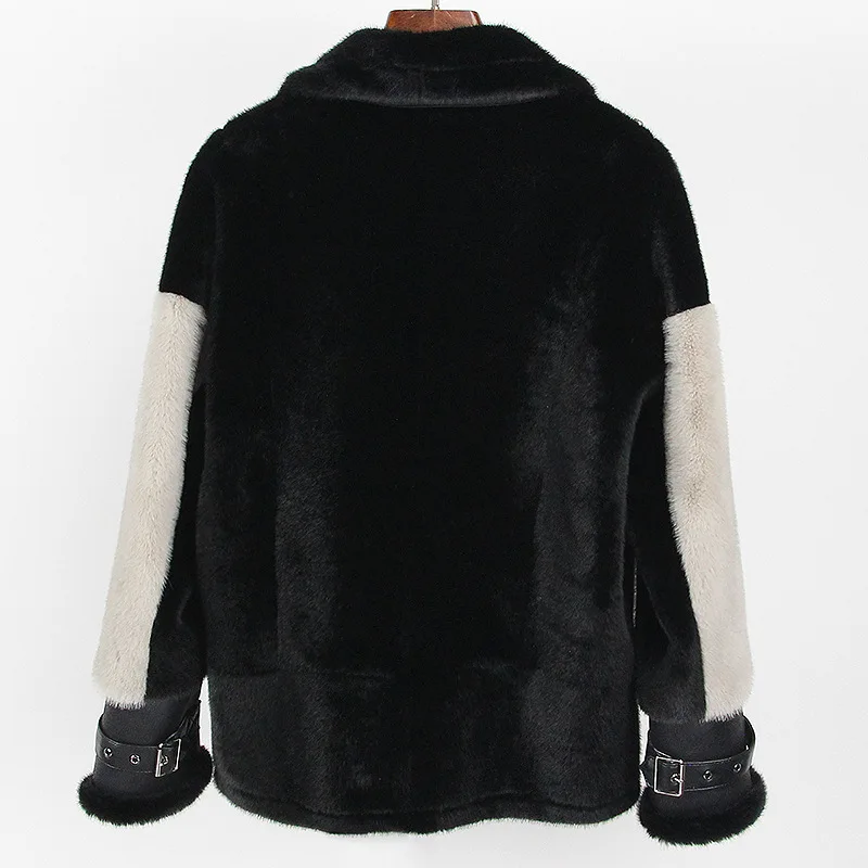 2023 Herbst Winter neue hochwertige Mode lässig locker dick warm pendeln mittellange Imitation Nerz Pelzmantel Frauen Trend