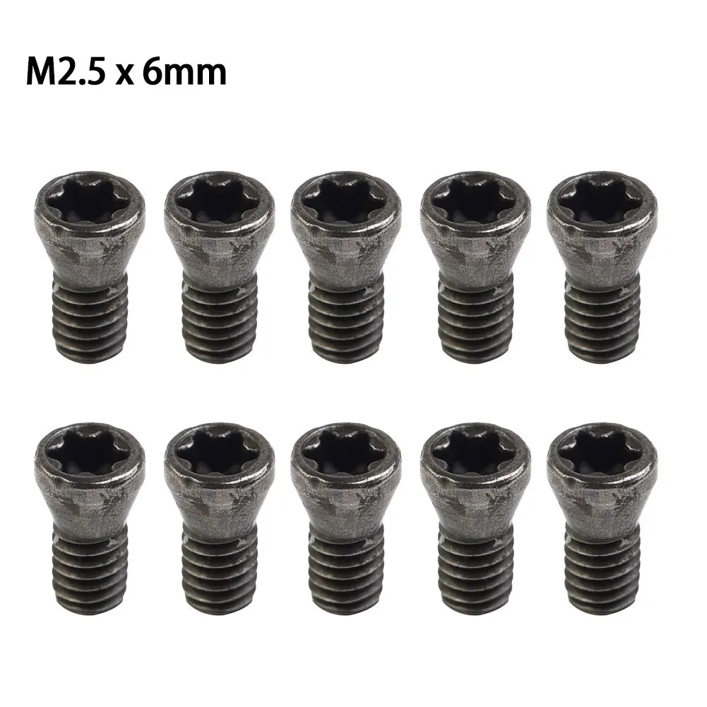 10pcs M2.5x6mm Insert Torx Screw CNC Lathe Tool Blade Cutter Bar For Replaces Carbide Inserts Turning Tool Accessories