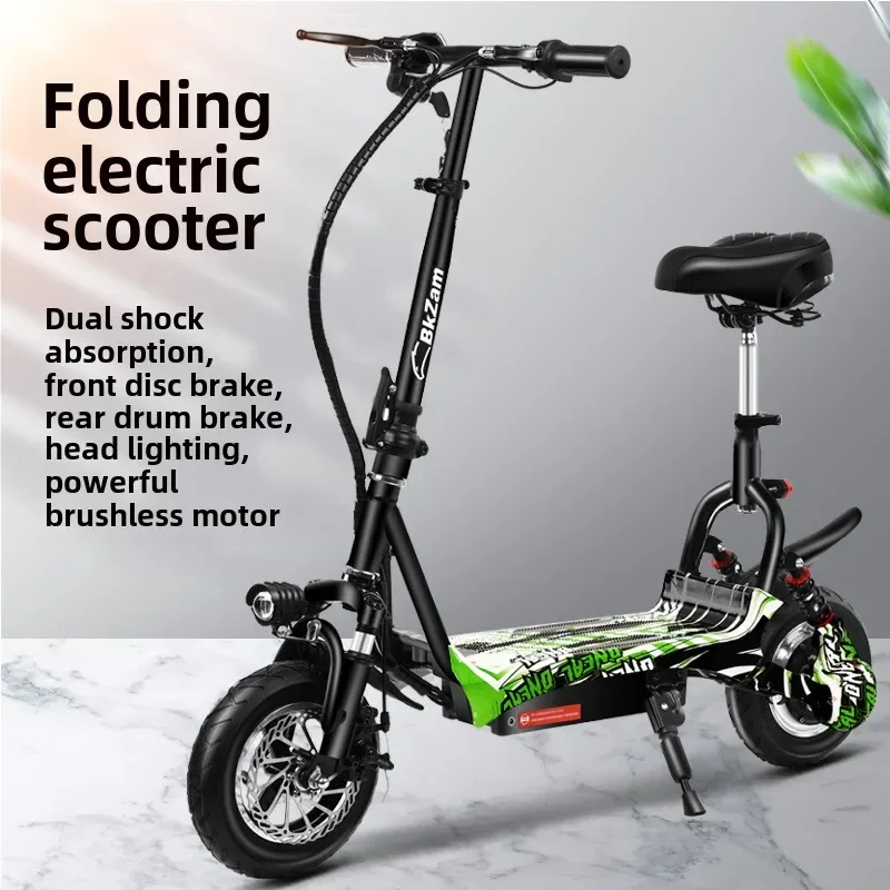 

48V small lithium battery car folding adult scooter lithium battery pedal portable transportation mini scooter