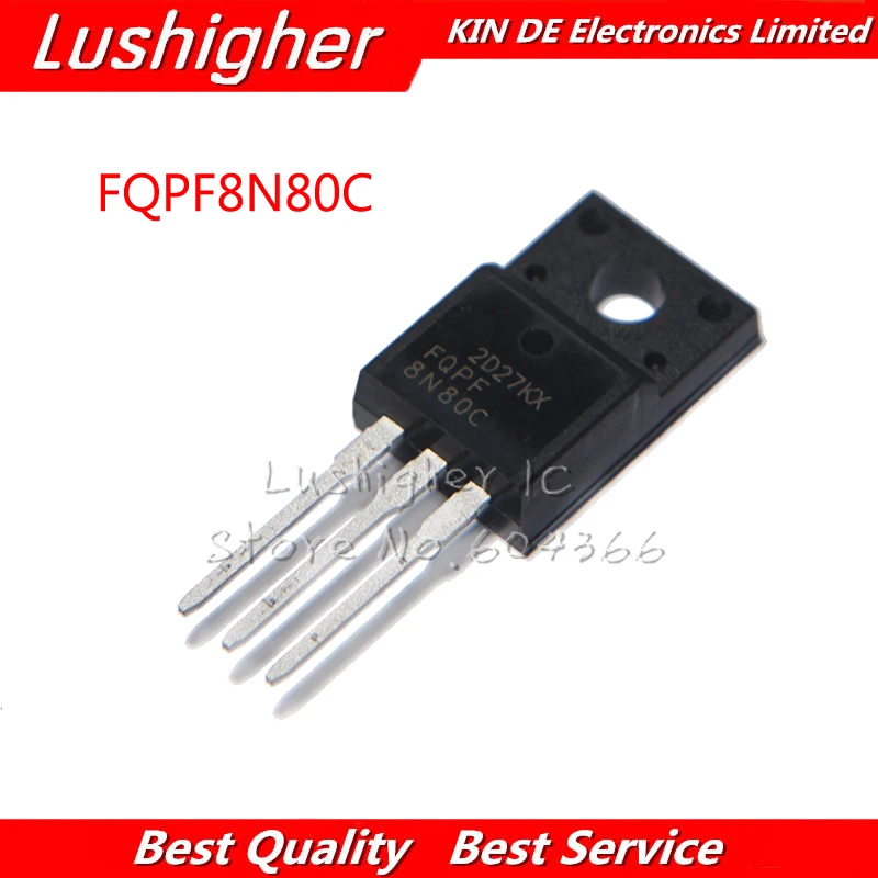 10PCS FQPF8N80C TO-220 8N80C 8N80 TO220