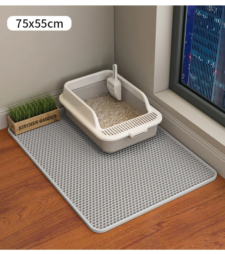 Large size Cat Litter Mat Eva Double Layer Waterproof Cat Litter Mat Pet Litter Box Mat Pet Toilet Cat Mat Cat Toilet Mat 10