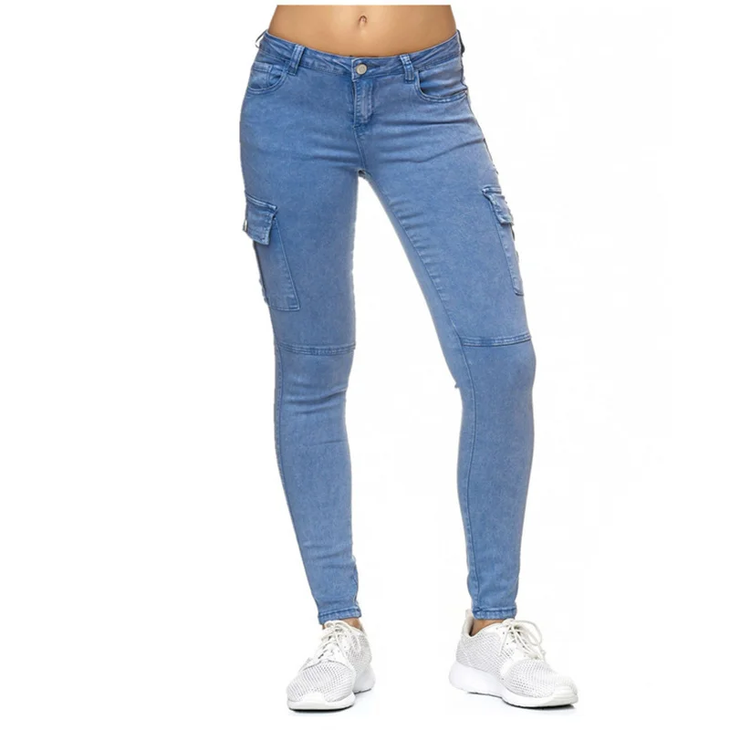 Arazooyi moda Jeans donna pantaloni Cargo Capris Casual Denim Pant abbigliamento donna pantaloni Pantalones Mujer Jean Ladies Cowboy