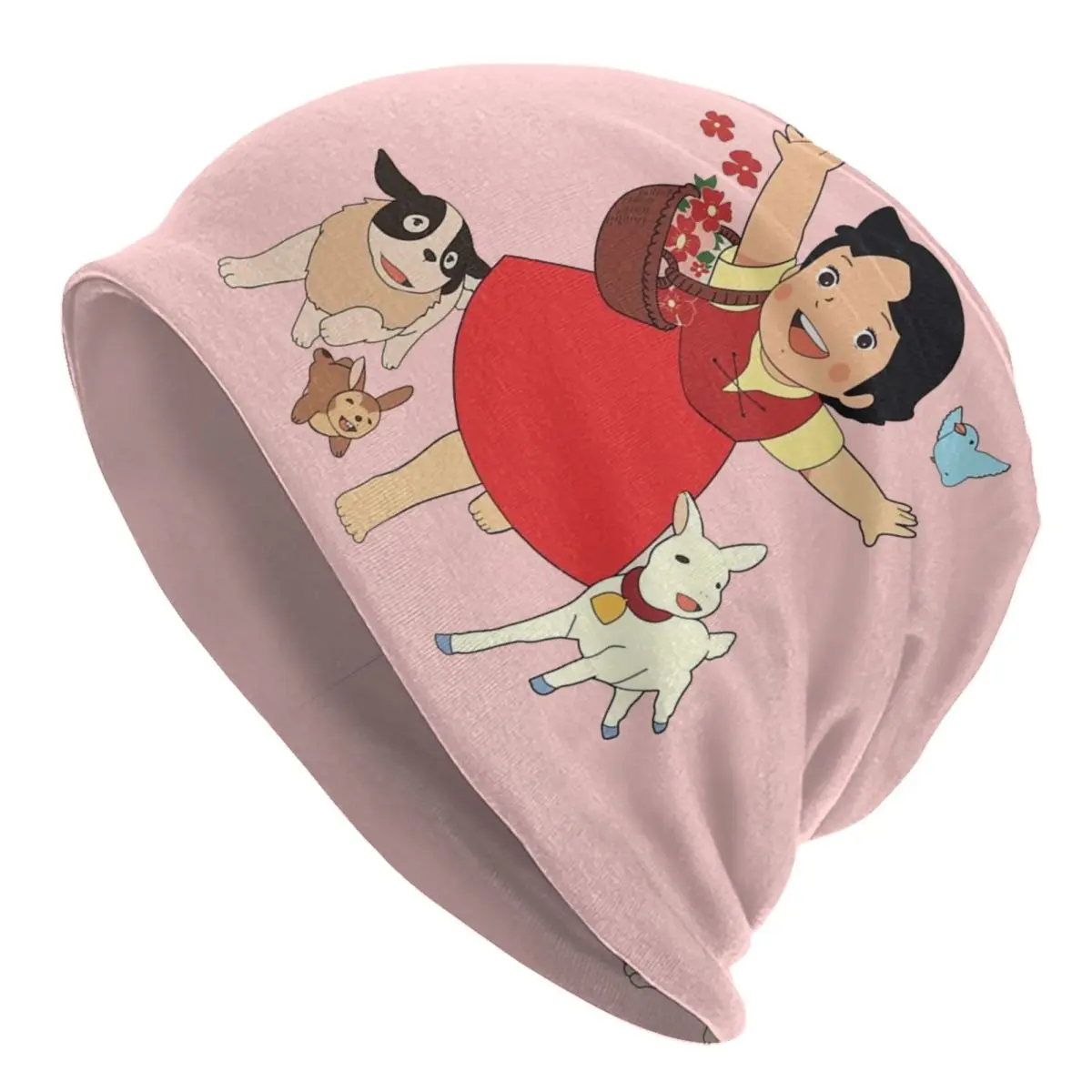 Unisex Warm Bonnet Femme Knitting Hats Cool Heidi The Girl From The Alps Beanie Cap Outdoor Goat Funny Cartoon Beanies Caps For