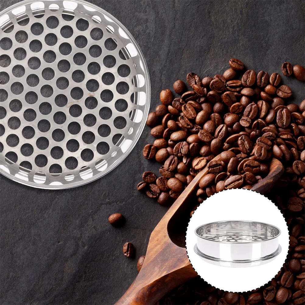 

2Pcs Stainless Steel Round Hole Sifter Efficient Berry Basket Colander Soil Garden Screening Food Classifying Filter