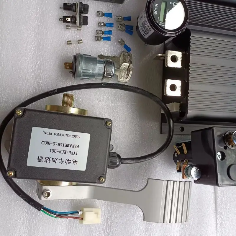 Replace Curtis 1205M-6B403 60V-80V 400A Motor Controller 803 Hour Meter 0-5K Throttle Pedal Albright DC182 Contactor Fuse Holder