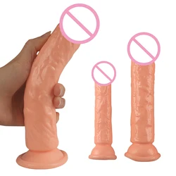 Gode réaliste avec ventouse pour femme, jouet sexuel lesbien, figurine de couleur chair, 7 tailles, stimulateur clitoridien, grosse bite