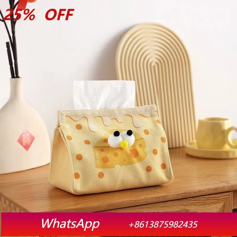 

LTT cute surprise cheese tissue box living room dining room simple desktop fabric tissue box
