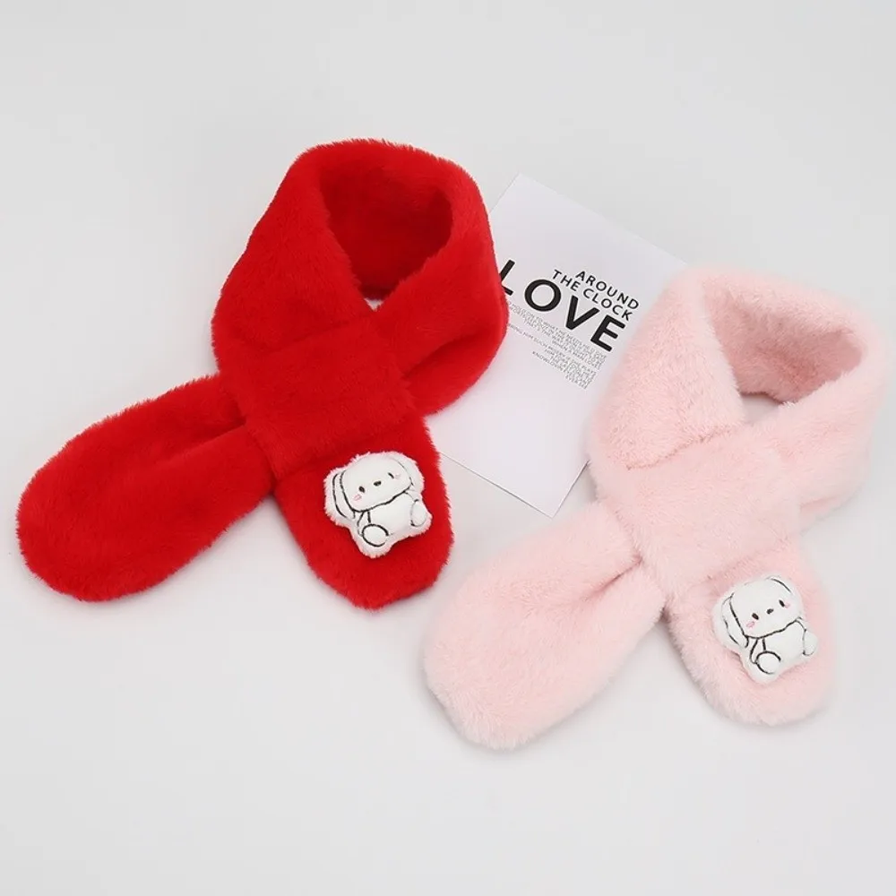 Милый детский зимний шарф с героями мультфильмов, ветрозащитный шарф с крестом на шею, мягкие толстые теплые шарфы-шали