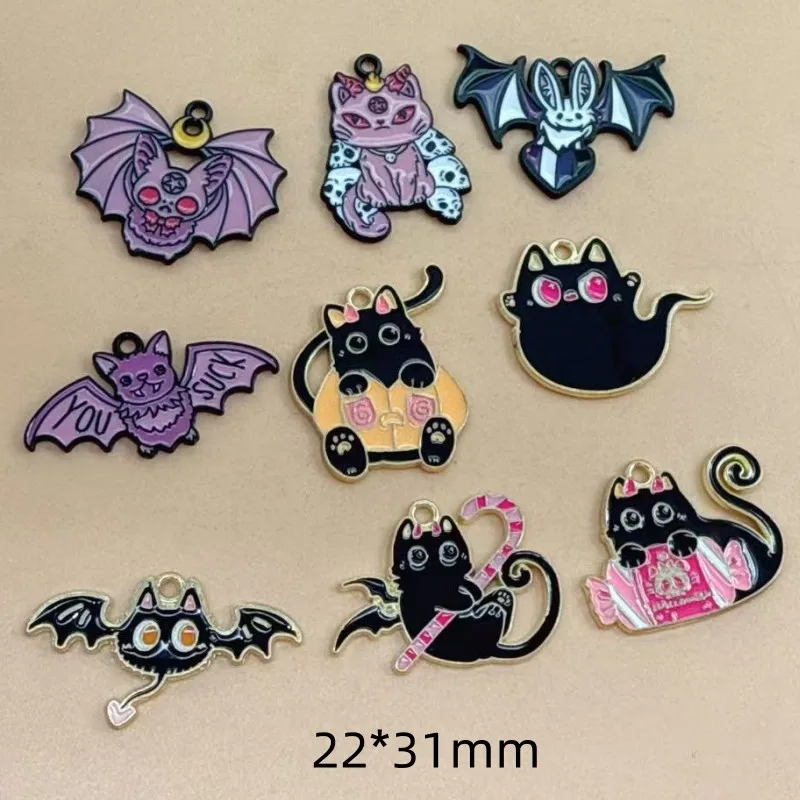 10Pcs Cat Bat Ename…