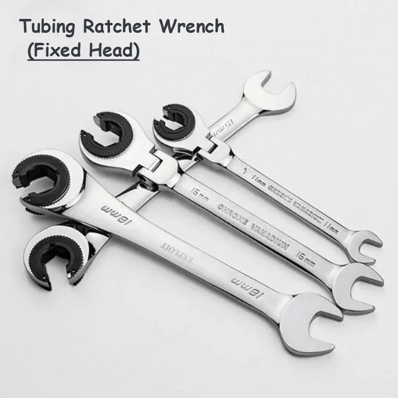 Tubing Ratchet Wrench Ratchet Combination Metric Wrench Set Hand Tools Torque Gear Socket Nut Tools a Set of Key