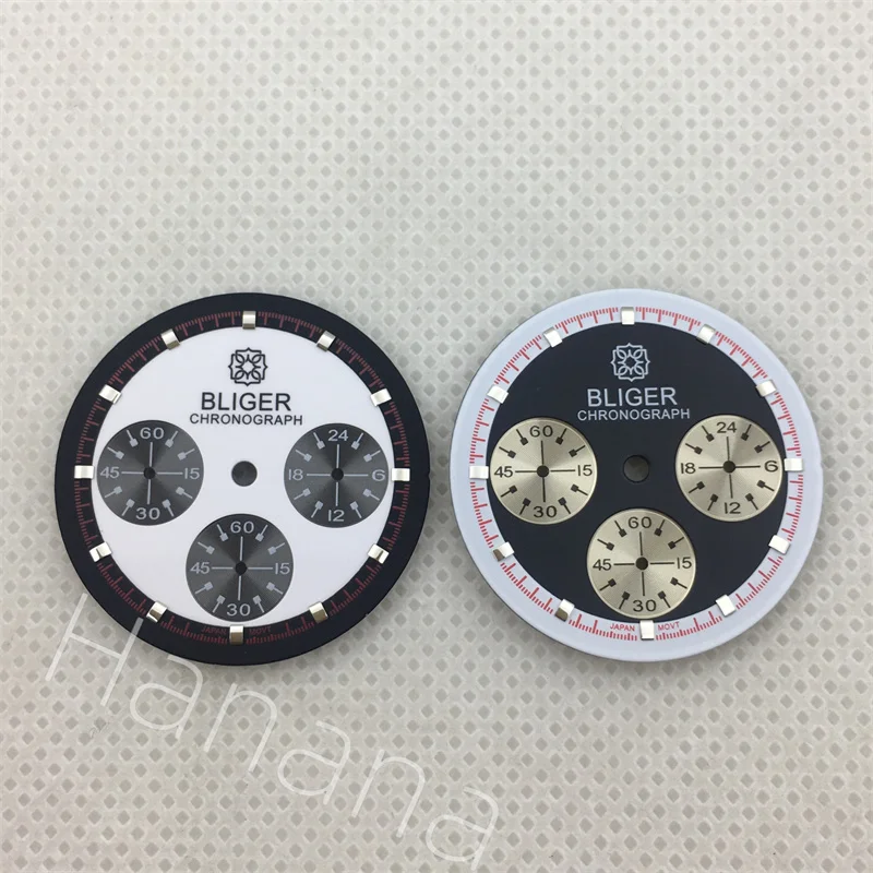 30mm 31.5mm sterile dial six-pin literal watch modification accessory Quartz dial ADAPTS vk63 automatic movement