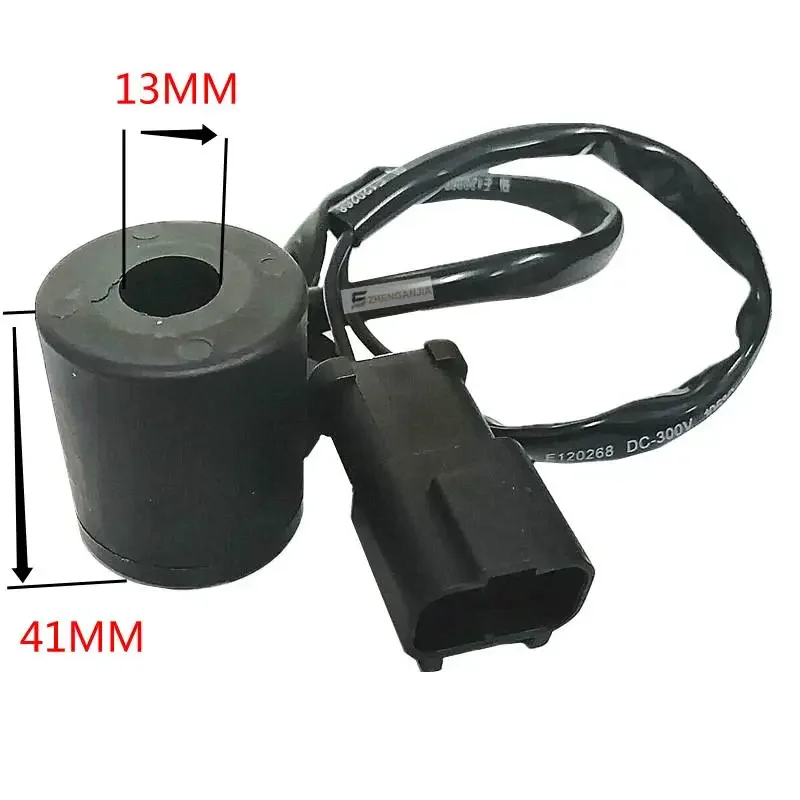 For excavator accessories Komatsu PC200-5 rotary rotary solenoid valve coil 24V hole 13mm high 41mm