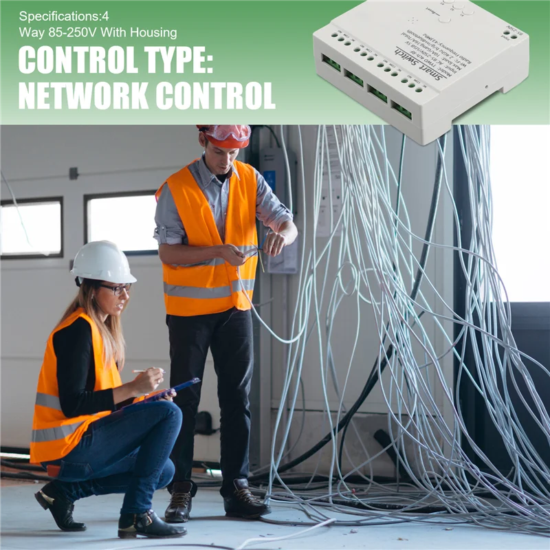 B27B Graffiti Wifi Modul 4-Kanal Wifi Tap Selbst-Locking Modul mit RF 4-Kanal AC 85-250V mit Gehäuse