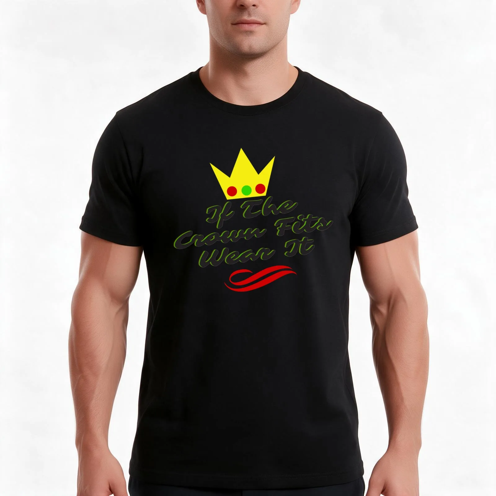 Ranboo Quotes-If The Crown Fits Wear It T-Shirt, Summer Casual Cotton Tee, Oversized Streetwear Tops, Vintage Graphic Print