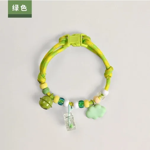 애완동물 비즈 목걸이 액세서리, 피부 친화적인 로프 목걸이, 분실 방지를 위한 개와 고양이 벨 목걸이