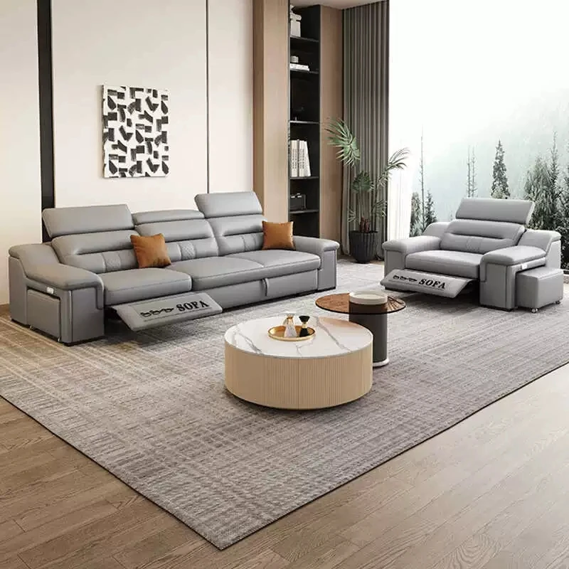 MINGDIBAO Convertible Sofa Bed Modern Electric Reclining Sectional Couch, Folding Sofa Cama With Power Recliner & Storage Box