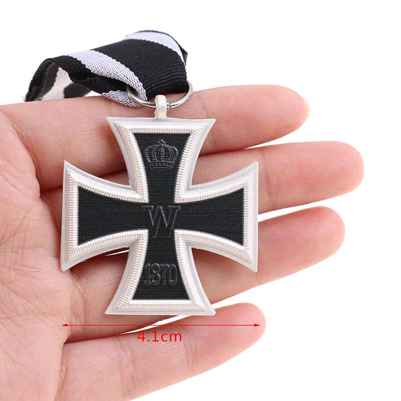 1Piece Germany Cross Medal 1813 1870 Year Iron Cross Medal Badge Pin With Ribbon 100% Brand and high quality - view 2