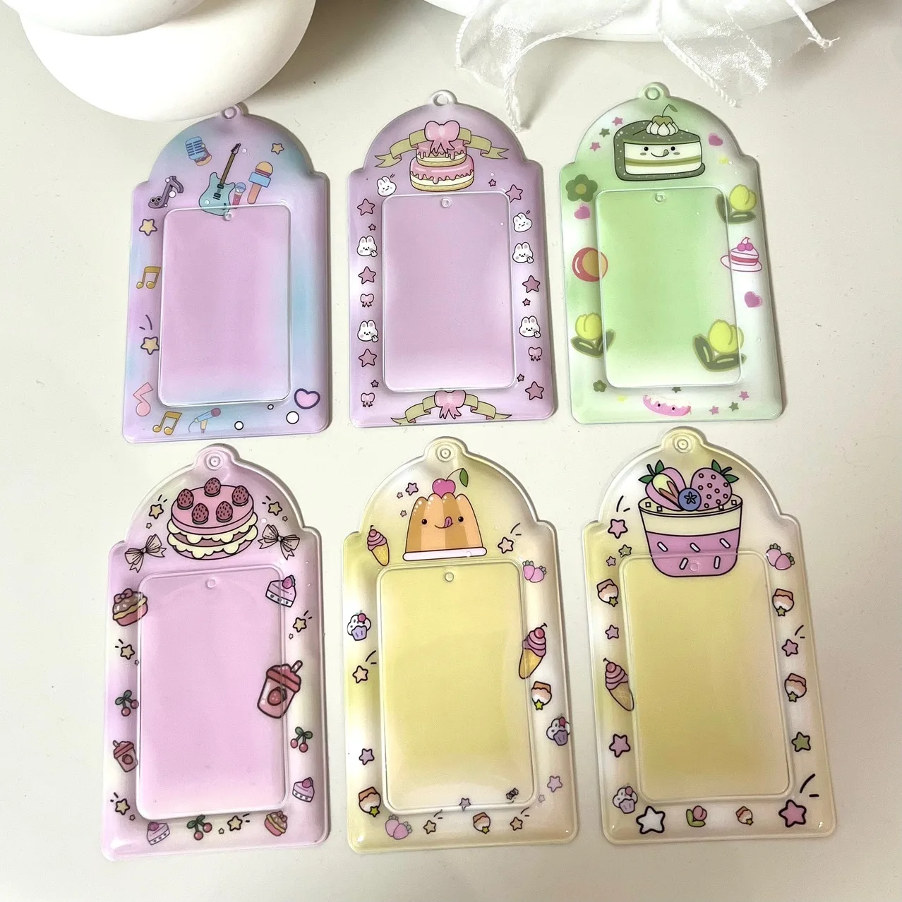 Kpop Photocard ผู้ถือ Y2K PhotoCard ผู้ถือ Kpop Charm ผู้ถือ Kawaii Photo Card พวงกุญแจ ID รถบัสผู้ถือบัตร Kpop อุปกรณ์เสริม