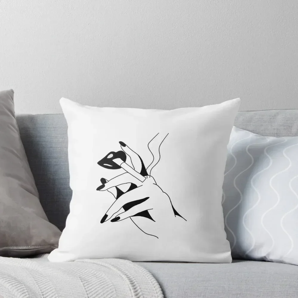 

Cigarette Lips Throw Pillow Ornamental Pillow Covers For Sofas ornamental pillows Custom Cushion pillow