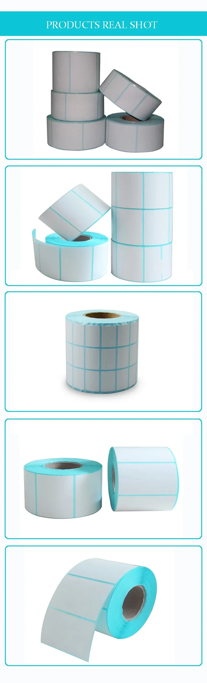 Etikettenaufkleber in 8 Größen, Barcode-Aufkleber, Etiketten für Zebra-Papier, selbstklebende Aufkleber, leere Aufkleber für Supermärkte – Detail 3