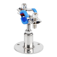 30-50mm Adjustable Rod Fit 19-108mm OD Tube 304 Stainless Pipe Hanger Bracket Clamp Support Clip With Base Plate