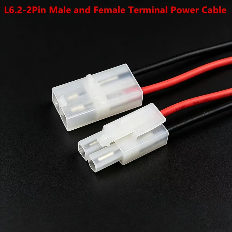 5Pcs L6.2-2p 2Pin Spacing Between Male And Female Aerial Pair 6.2mm Terminal Power Cable Length 20CM Single Head