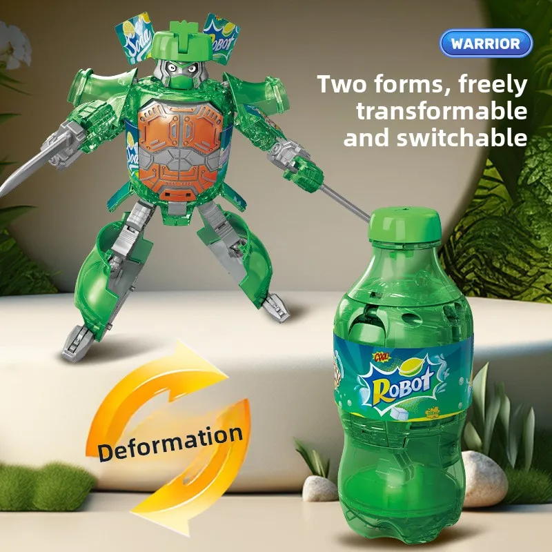 Spielzeug für Grundschüler: Can-Transformer Warrior (pädagogischer Soda-Dose-Roboter für Kinder, kleiner Geschenk-Roboter-Krieger)