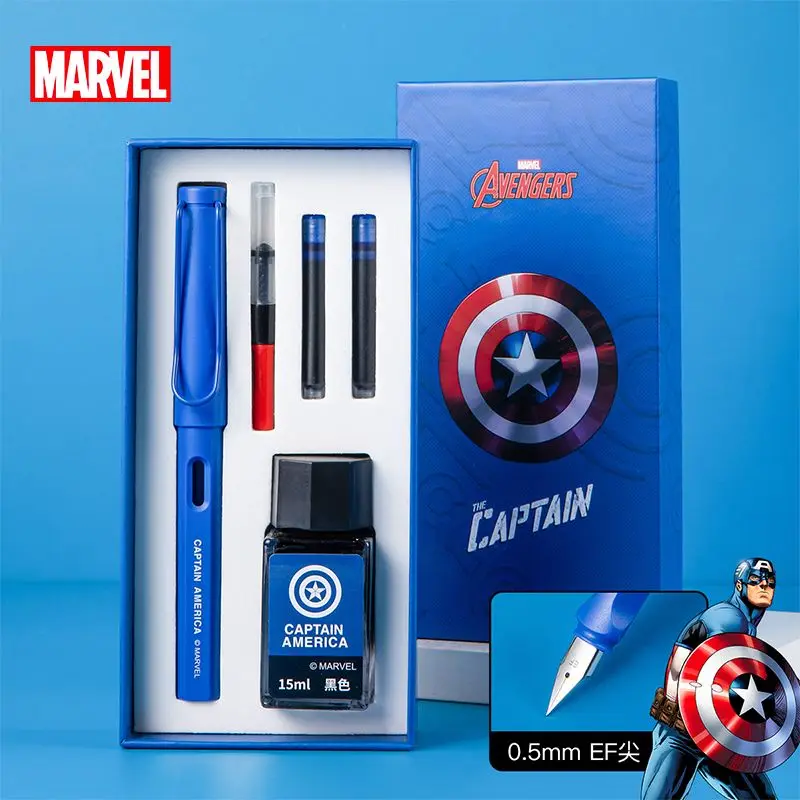 

Набор ручек-фломастеров «Капитан Америка» Marvel, подарочная коробка для детей, подарок на день рождения, школьные принадлежности, креативные канцелярские товары, оптом