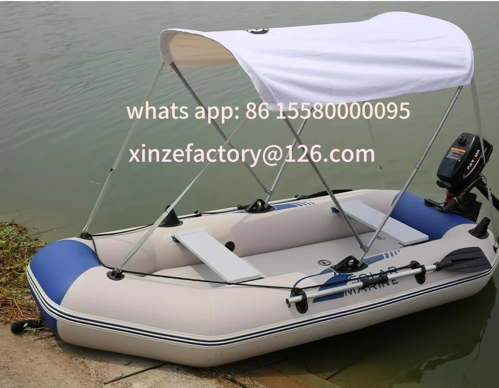 

Customizable rubber boat sun protection awning