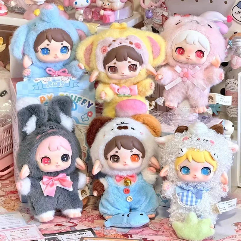 

Ruby Happy Fluffy Series слепая коробка Ruby виниловая кукла Mystery Box милая экшн-фигурка сумка-сюрприз кулон модель игрушка подарки на день рождения