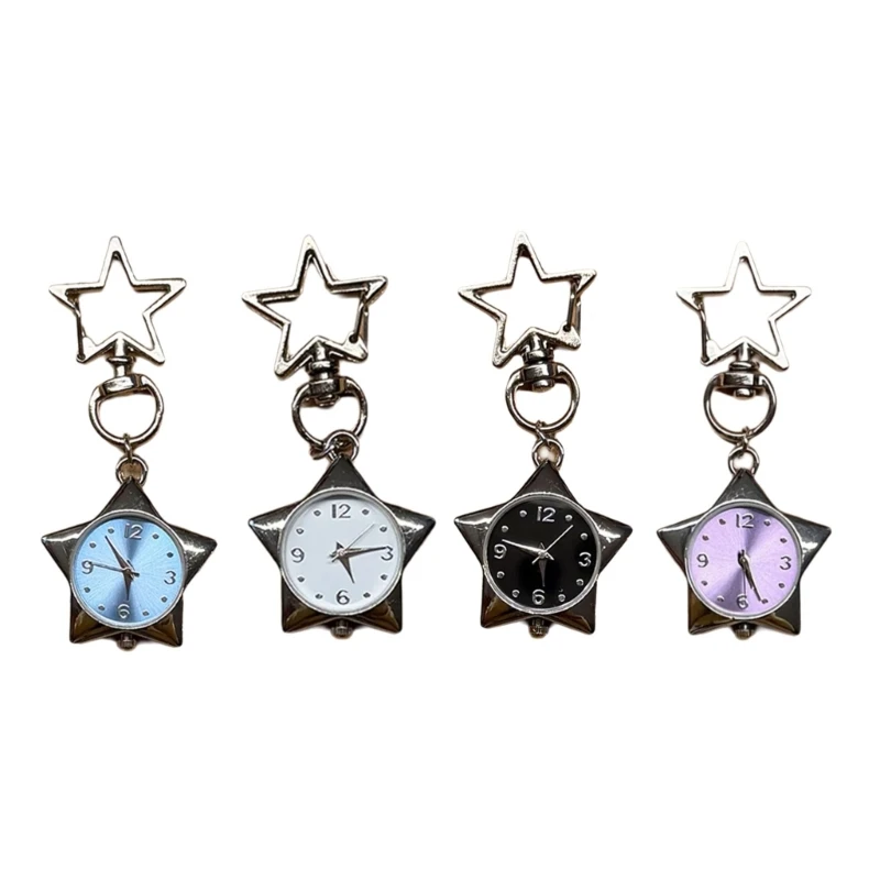 367C Creative Alloy Star Shaped Holder Decorative Backpack Pendant With Secure Spring Clip For Easy Attachment