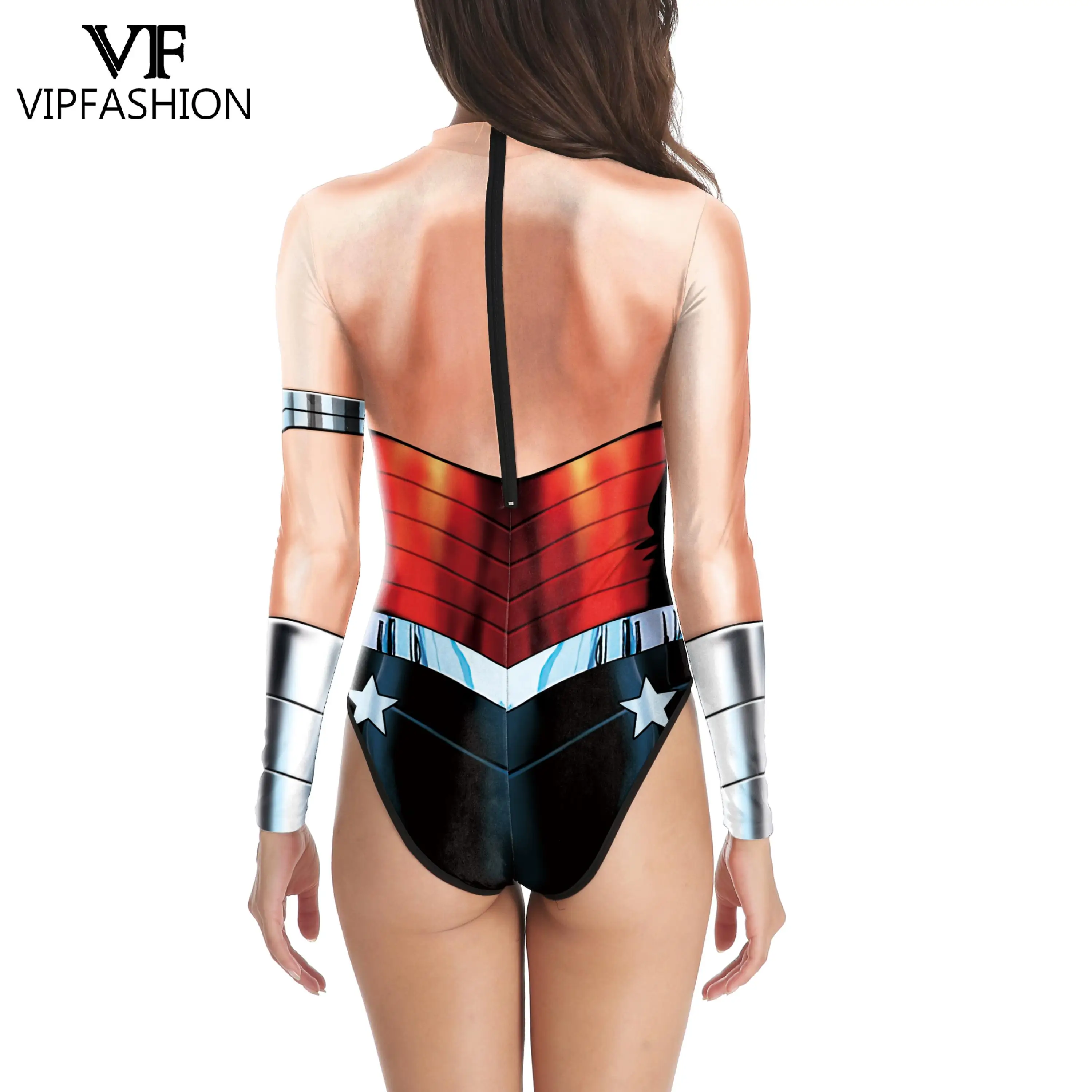 VIP FASHION Women Sexy body Lady Summer Swimwear Party Show Costume Cosplay Movie Printed Costume da bagno Holiday Clothes Outfit