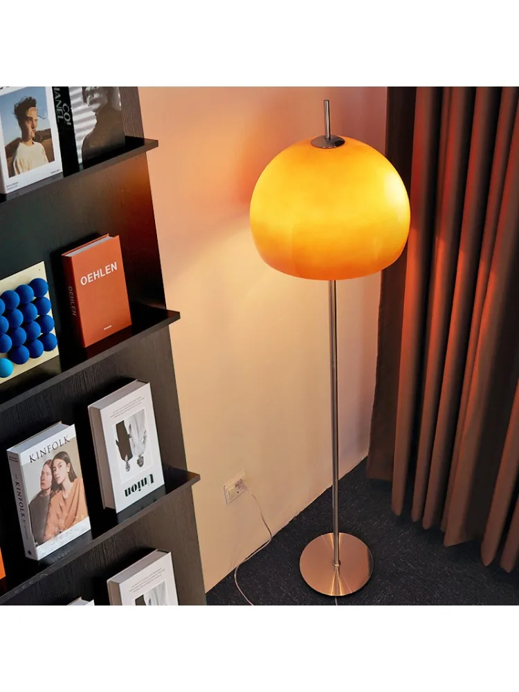 COCO Woonkamer Retro Glazen Tafellamp Gradiënt Oranje Paddestoel Vloerlamp Woonkamer Slaapkamer Sfeer LED Lamp Drop Ship - afbeelding 2