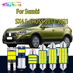 10 Stuks Canbus Led Interieur Dome Map Light Kit Voor Suzuki Sx4 S-CROSS 2013 2014 2015 2016 2017 2018 2019 2020 2021 Auto Lampen