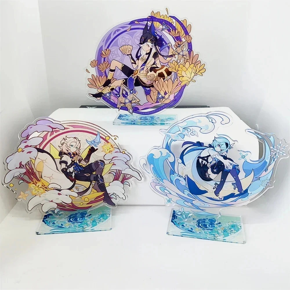 Anime Figure Scaramouche Barbatos Cyno Xiao Kaeya Acrylic Stand Model Plate Desk Decor Standing Sign Fans Gifts