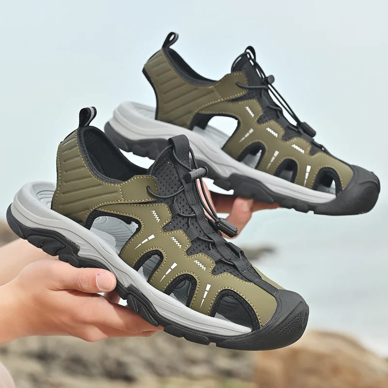 

Mens Casual Shoes Outdoor Summer Men Sandals Genuine Leather Men Leather Sandals for Men Beach Shoes Roman Mens Shoes