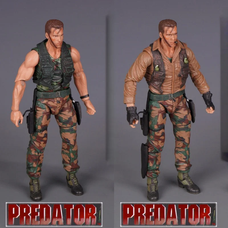 

Neca Predator 30th Anniversary Jungle Disguise Dutch Arnold Schwarzenegger Muddy Action Figure Model Desktop Decor Collectible