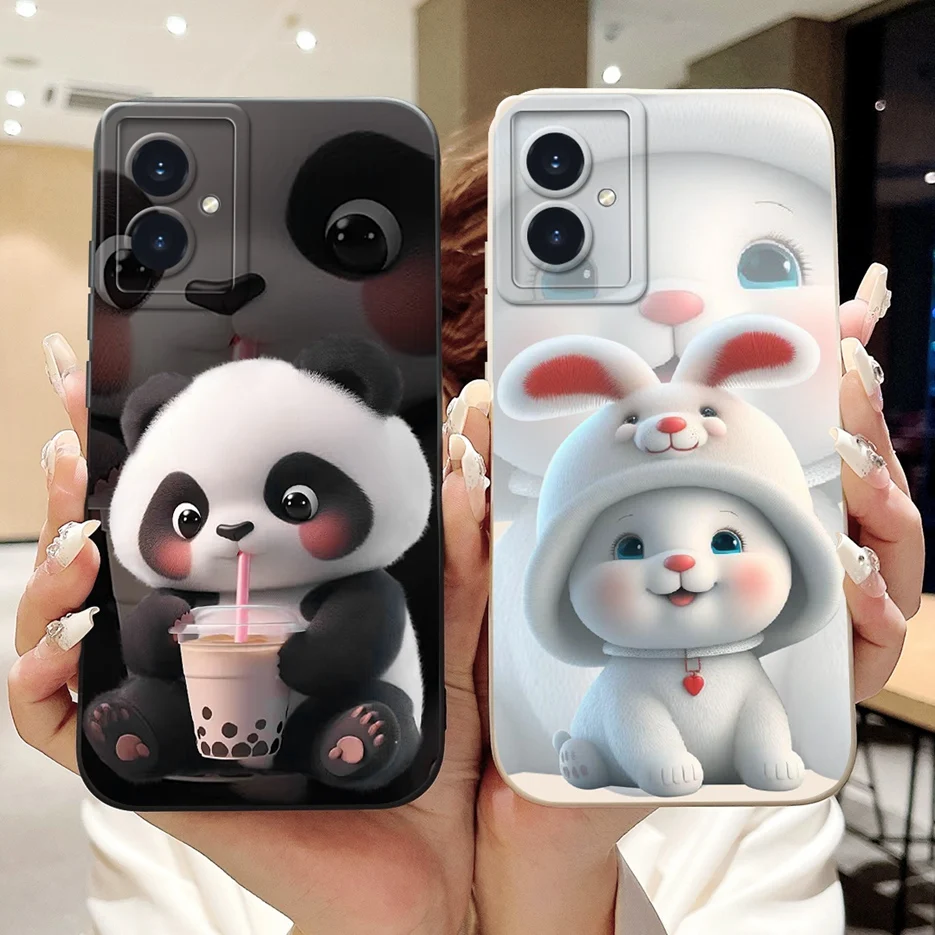 For Honor 100 Case MAA-AN00 Cute Panda Cartoon Cover Matte Phone Case For Honor 100 Pro MAA-AN10 Honor100 Back Cover Soft Fundas