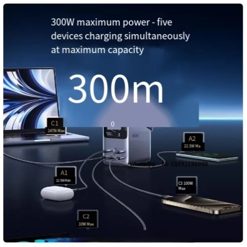 

Power Bank 48000 мАч, большая емкость, двусторонняя быстрая зарядка 140 Вт, 300 Вт, портативный портативный уличный железо-фосфатный аккумулятор