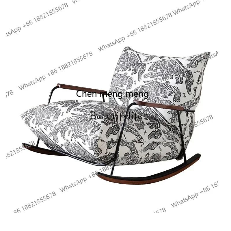 

New Arrivals French retro balcony rocking single chair lazy leisure sofa chairss 7304